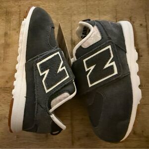 New Balance Kids Gray Shoes-Floral accents